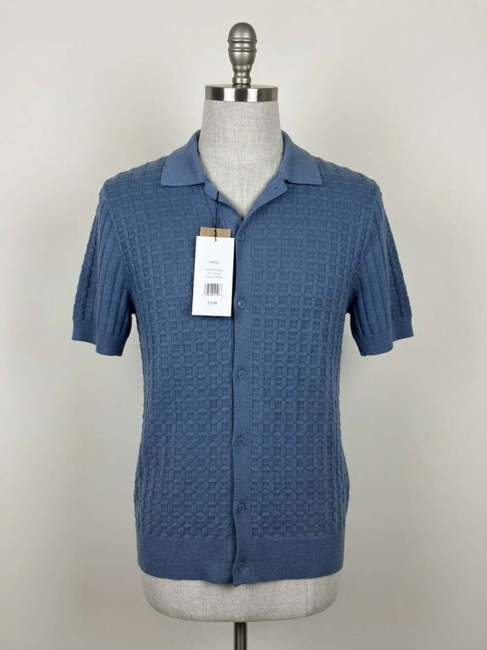 Thomas Sterling Indigo Blue Knit Polo Shirt Style 110036900